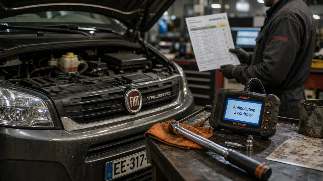 Fiat Talento problème : voyant antipollution AdBlue à contrôler, test OBD-II au garage