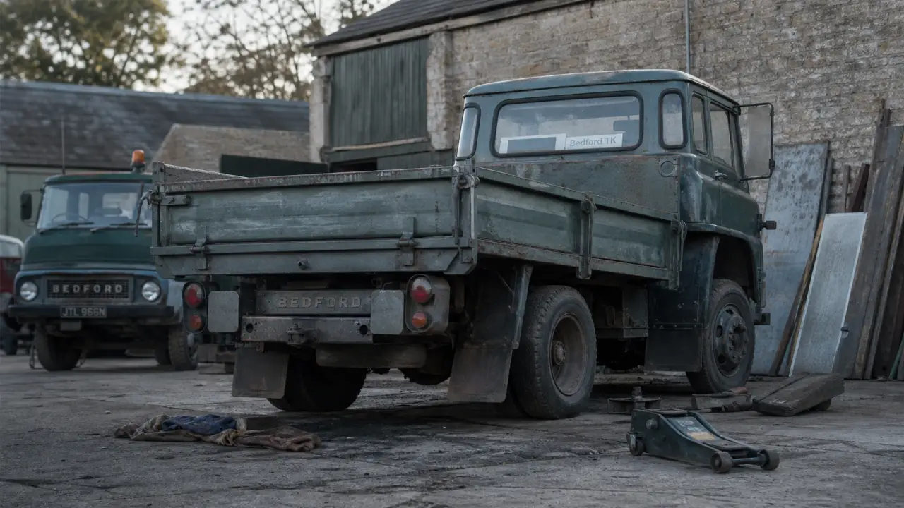 Camions Bedford : camion Bedford TK utilitaire, vue arrière