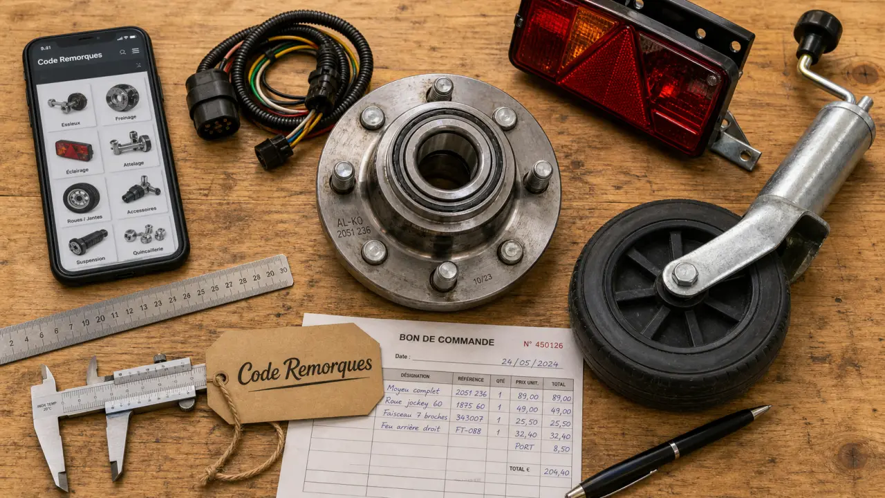Code remorques : pièces en stock et compatibilité remorque
