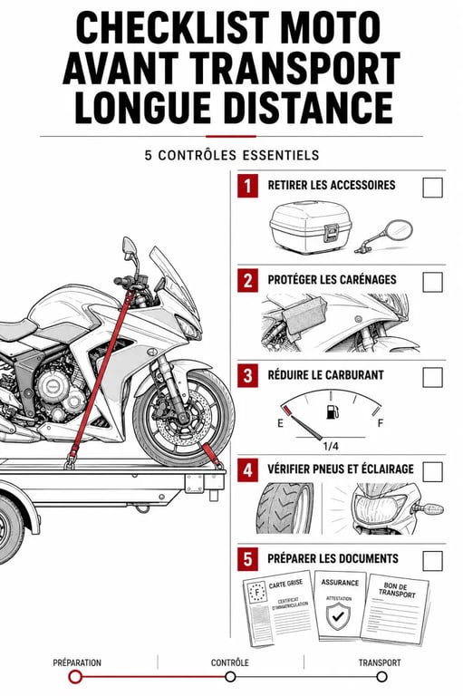 Comment bien préparer sa moto pour un déménagement longue distance : préparation de la moto avant transport