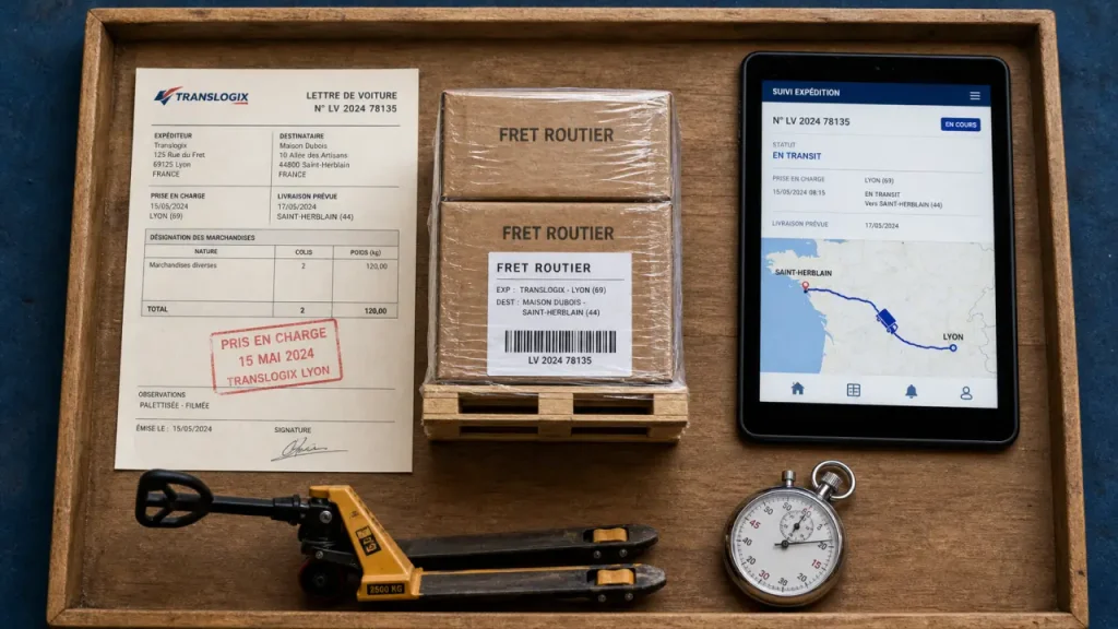 Photo fret routier : groupage et messagerie sans payer le vide