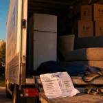 Location camion déménagement avec hayon relevé, volume 6 m³