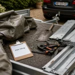 Remorques 750 kg, PTAC et essieu : bâche et ridelles sur remorque 750 kg