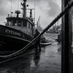 Remorques gremillon : remorqueur de sauvetage “Cyclone” à Brest, noir et blanc