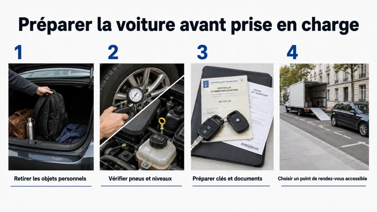 Bien préparer le transport de son véhicule lors d'un déménagement : étapes de préparation avant la prise en charge