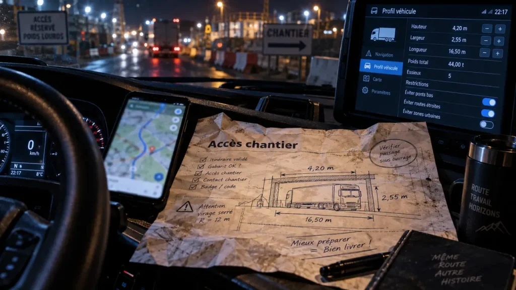 Google Maps poids lourds : GPS camion et profil véhicule pour éviter les ponts bas