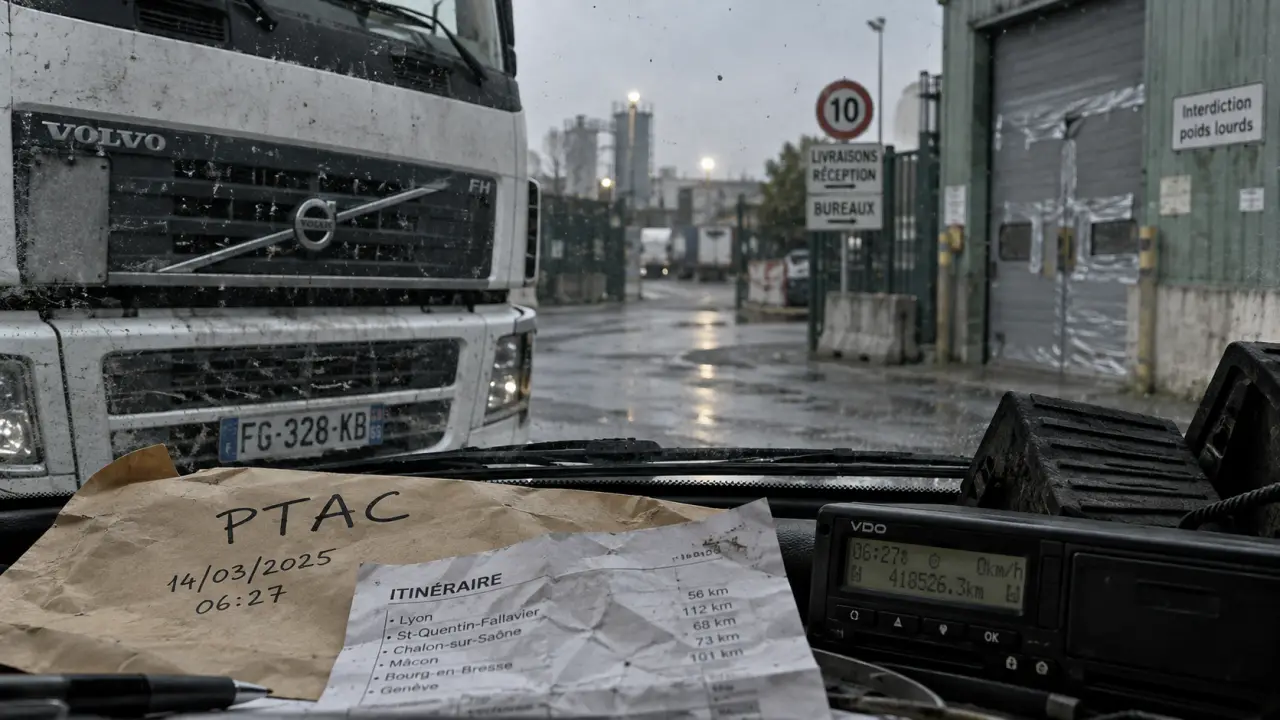 Interdiction poids lourds aujourd’hui : poids lourd contrôlé avant le départ