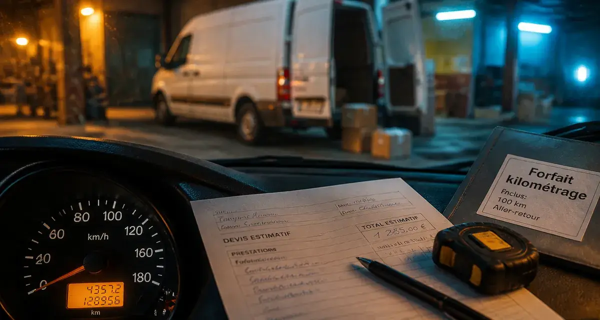 Compteur et devis pour location utilitaire kilométrage illimité Super U