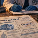 Cerfa visite médicale poids lourds 14880*02, dossier prêt