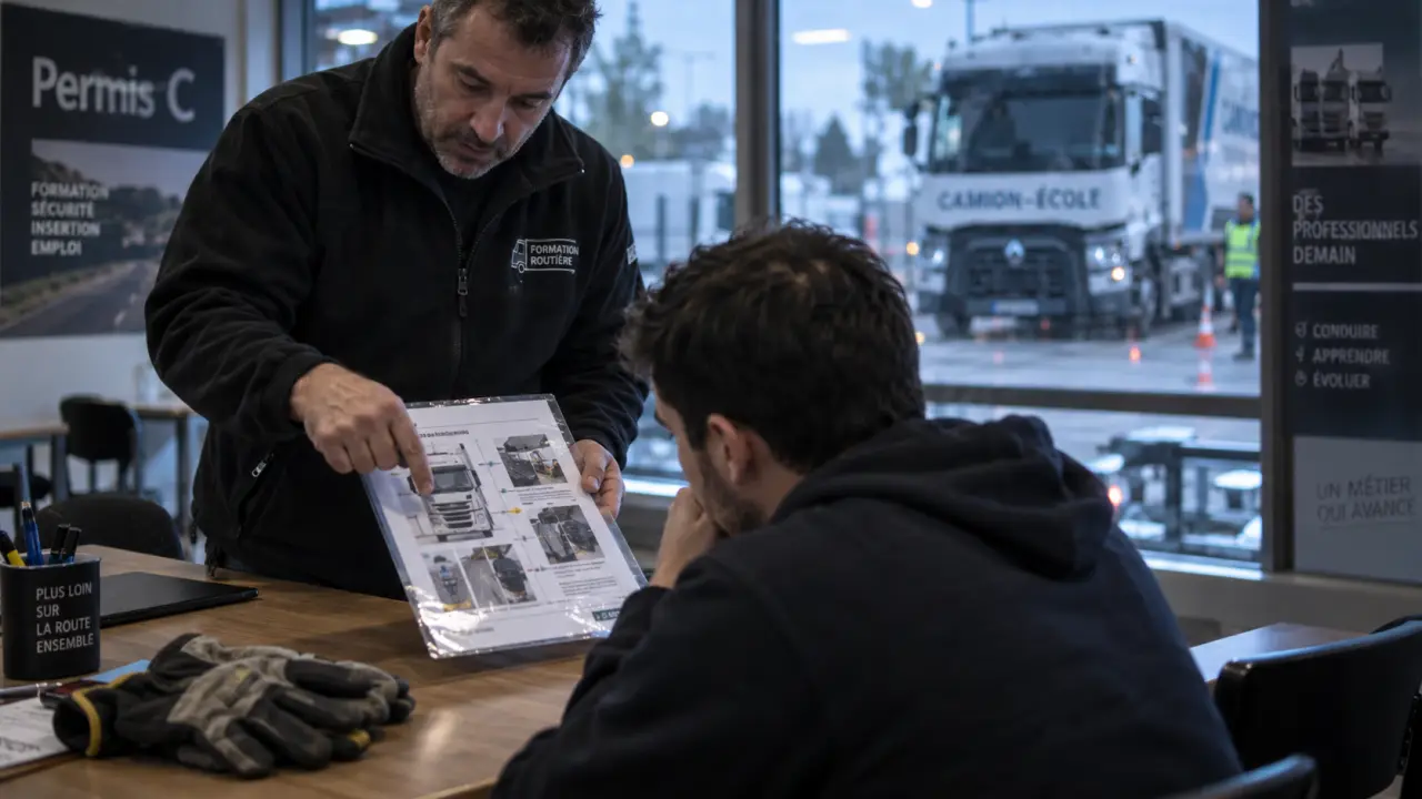 AC poids lourds : formateur et fiche orale en centre