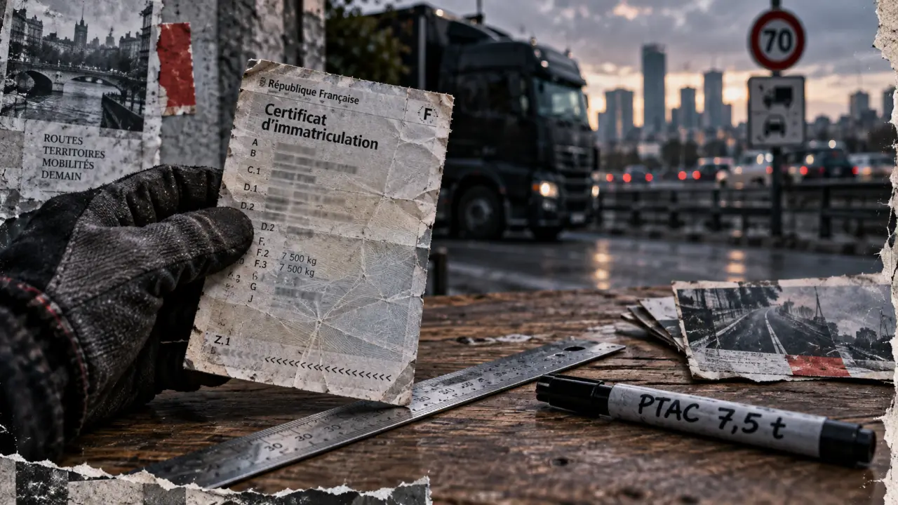 Interdiction poids lourds Île-de-France : contrôle PTAC et horaires sur route